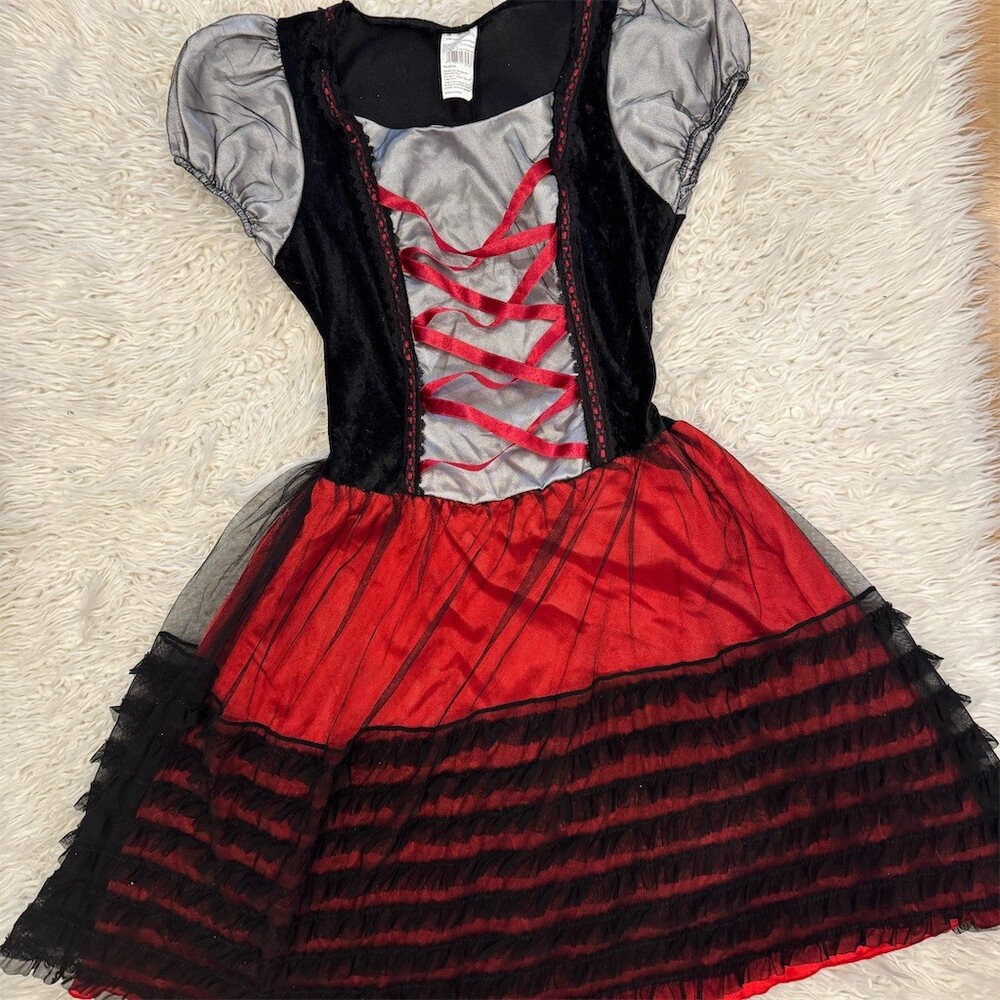 Wicked Red Riding Hood Costume Set Womens Size One Size Dress Sexy Cute Small